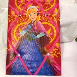 DISNEY Frozen Anna Vinyl Wall Art Quilted w/Rhinestones Jewel Print 16"h x10.5"w